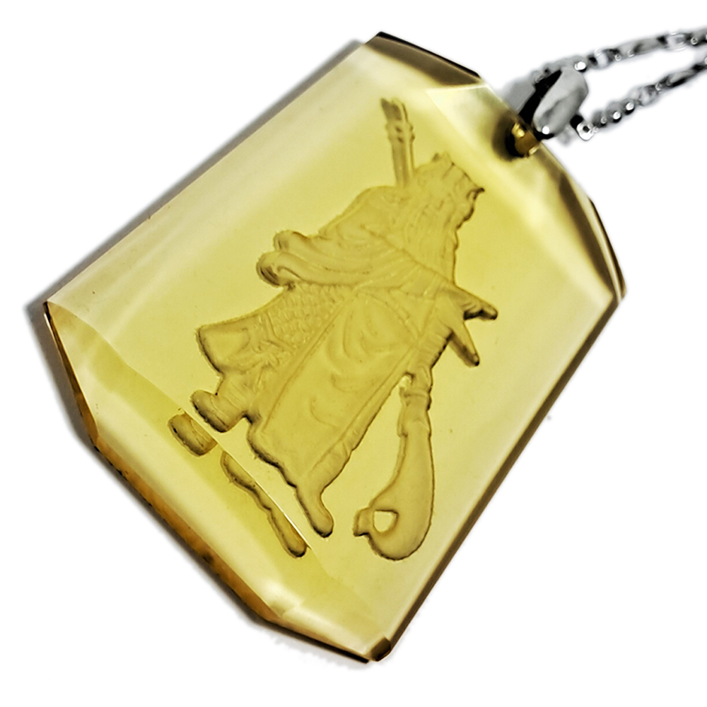 關聖帝君{黃晶}項鍊【十方】126498