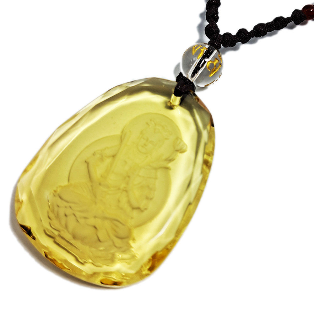 文殊菩薩{黃晶}中國結項鍊【十方】128969