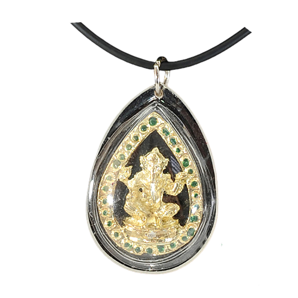  象鼻財神{金/綠寶石}項鍊【十方】129934