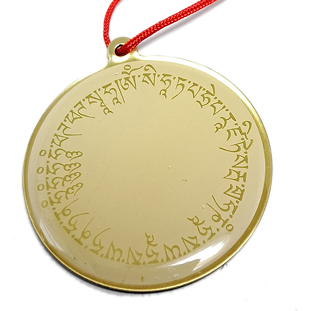 大白傘蓋佛母{彩繪}銅佛牌【十方】130002