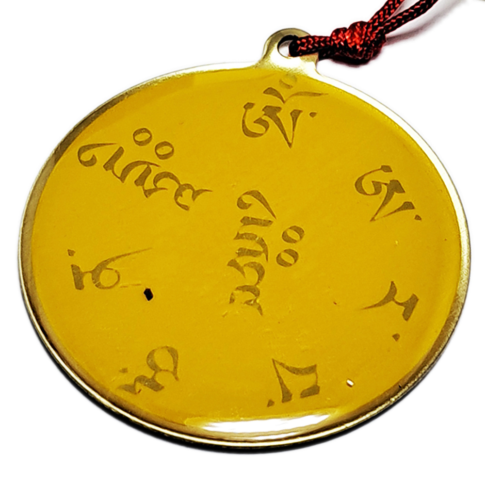 文殊菩薩{彩繪}銅佛牌【十方】130007