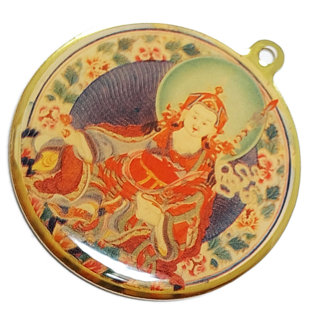 蓮花生大士{彩繪}銅佛牌【十方】130006