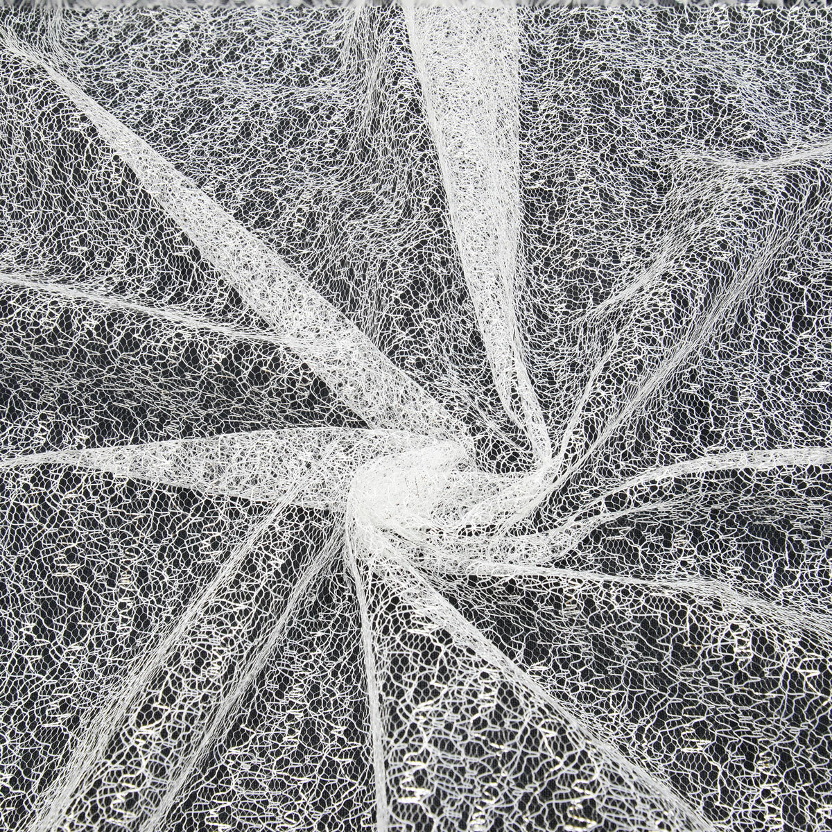 (白)銀蔥蕾絲(一尺)【幅寬 : 150公分】