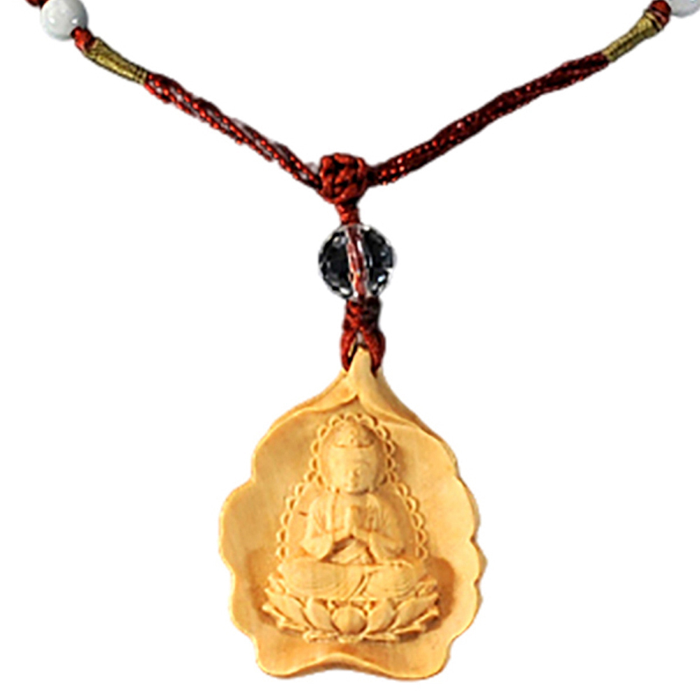 虛空藏菩薩{黃楊木}中國結項鍊【十方】130771