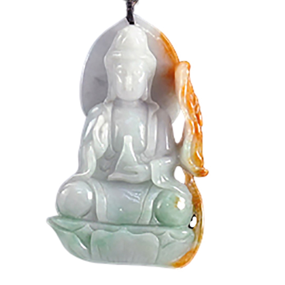 荷葉觀音{三彩帶紫}項鍊【十方】132327