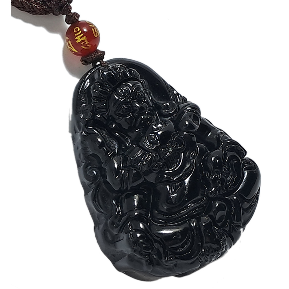 綠財神{黑曜岩}項鍊【十方】132928