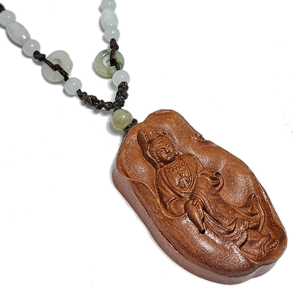 自在觀音{桃木}中國結項鍊【十方】134278