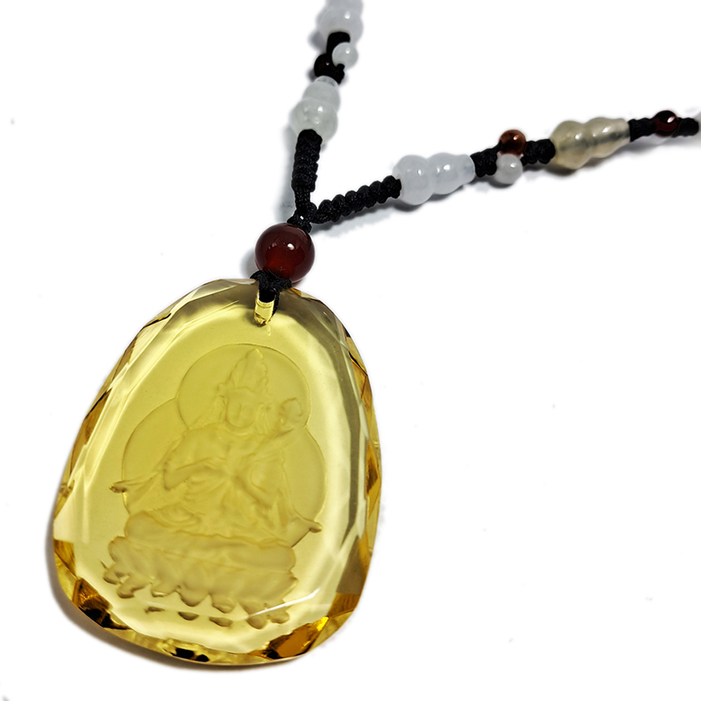 大勢至菩薩{黃晶}中國結項鍊【十方】134461