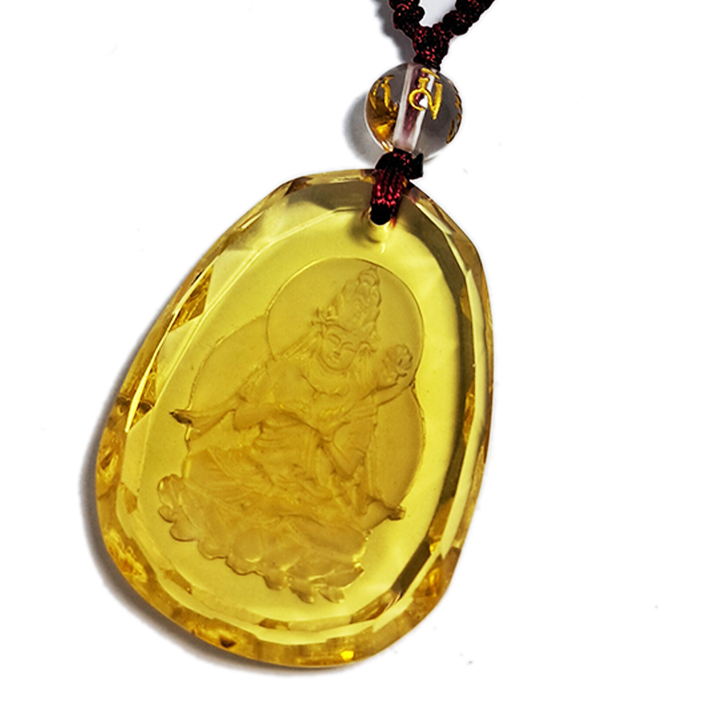 大勢至菩薩{黃晶}中國結項鍊【十方】134462