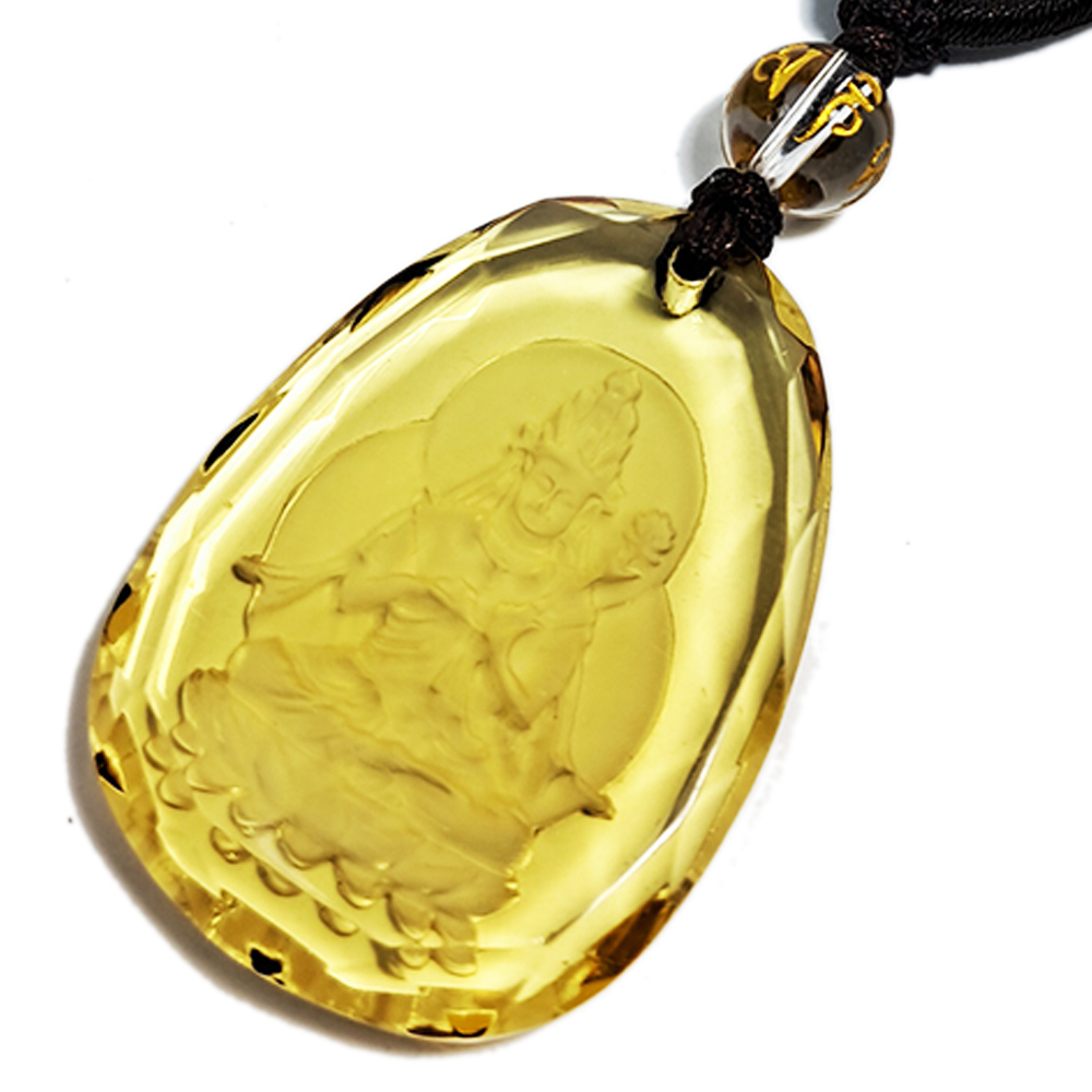 大勢至菩薩{黃晶}中國結項鍊【十方】134466