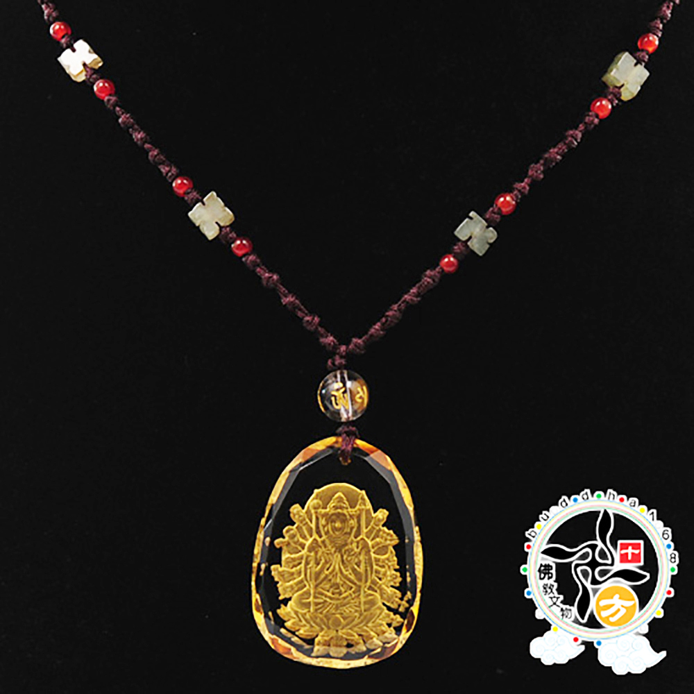 千手觀音{黃晶}中國結項鍊【十方】134492