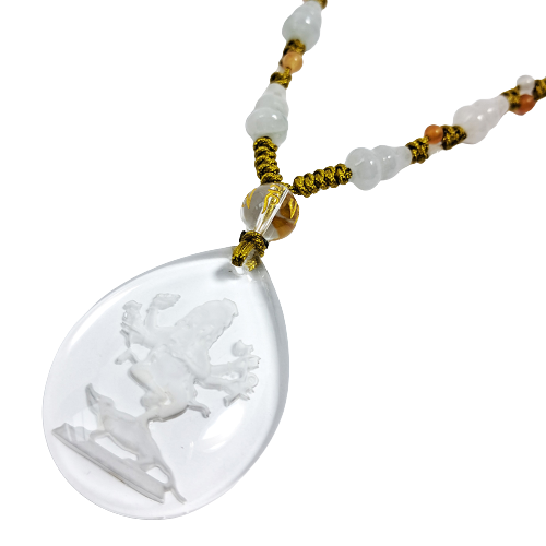 象鼻財神{水晶}中國結項鍊【十方】134515