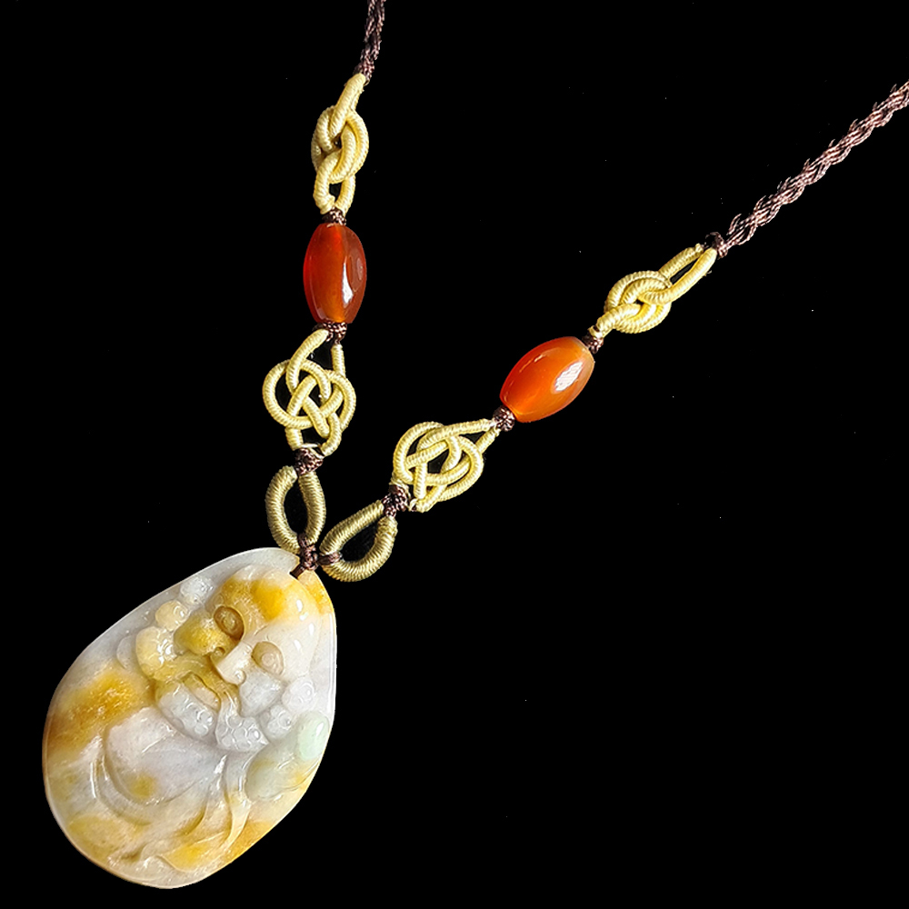 達摩祖師{黃翡三彩翡翠A貨} 【十方】135529