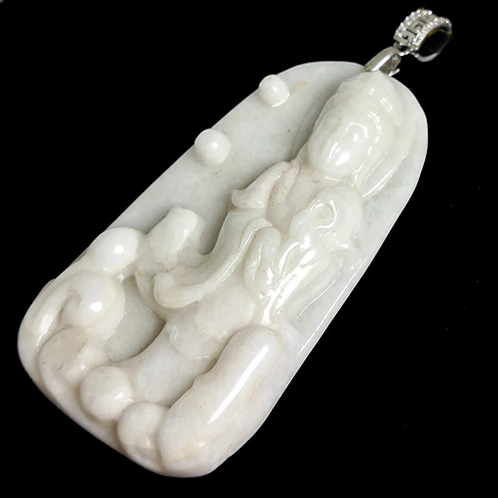 白衣觀音{緬甸玉}玉珮【十方】135406