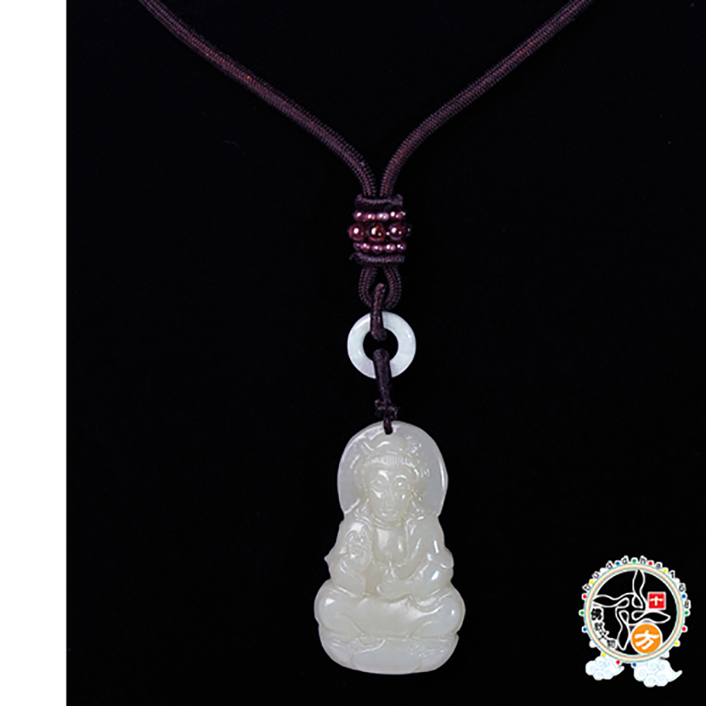 天然新疆和闐玉觀音項鍊【十方】135735