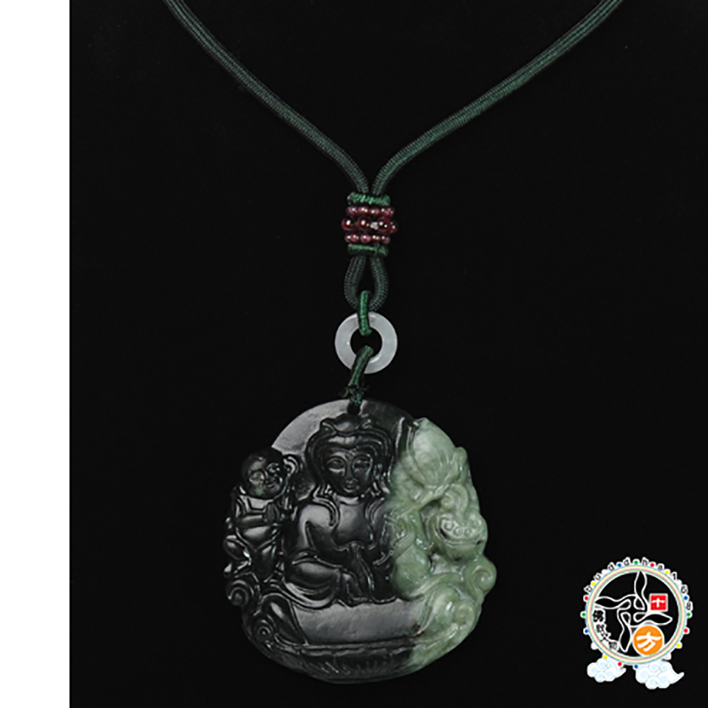 觀音{雲南黃龍玉}項鍊【十方】135742