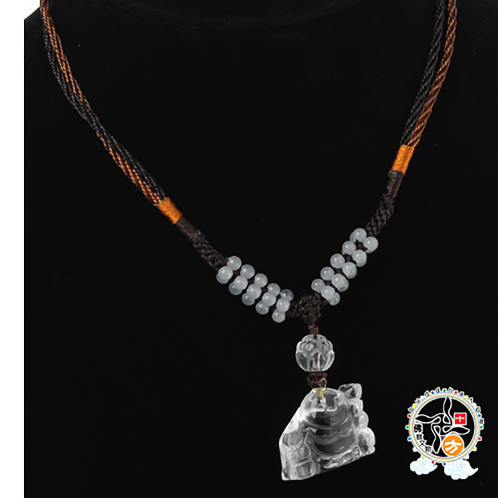 彌勒佛Q版{水晶}中國結短鍊【十方】136039