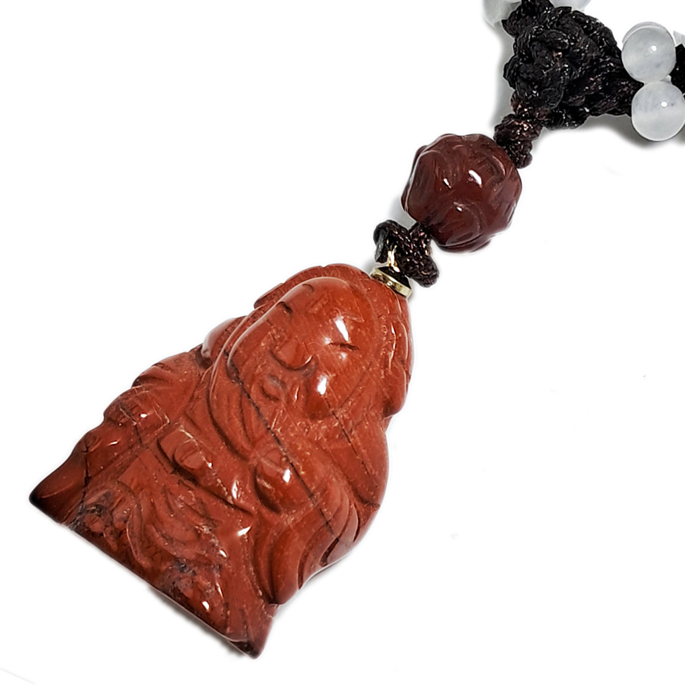 關聖帝君Q版{紅玉髓}中國結短鍊【十方】136044