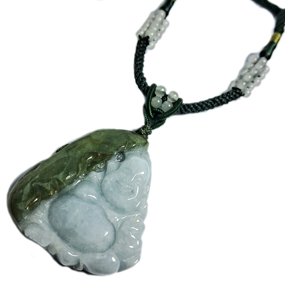 和氣彌勒佛{油青芙蓉}玉項鍊【十方】136937