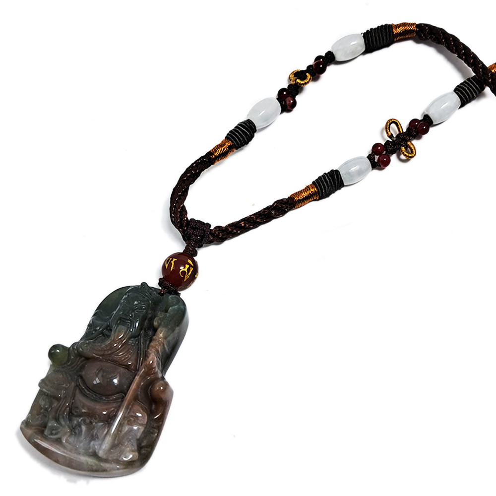 關聖帝君{印度瑪瑙}項鍊【十方】137616