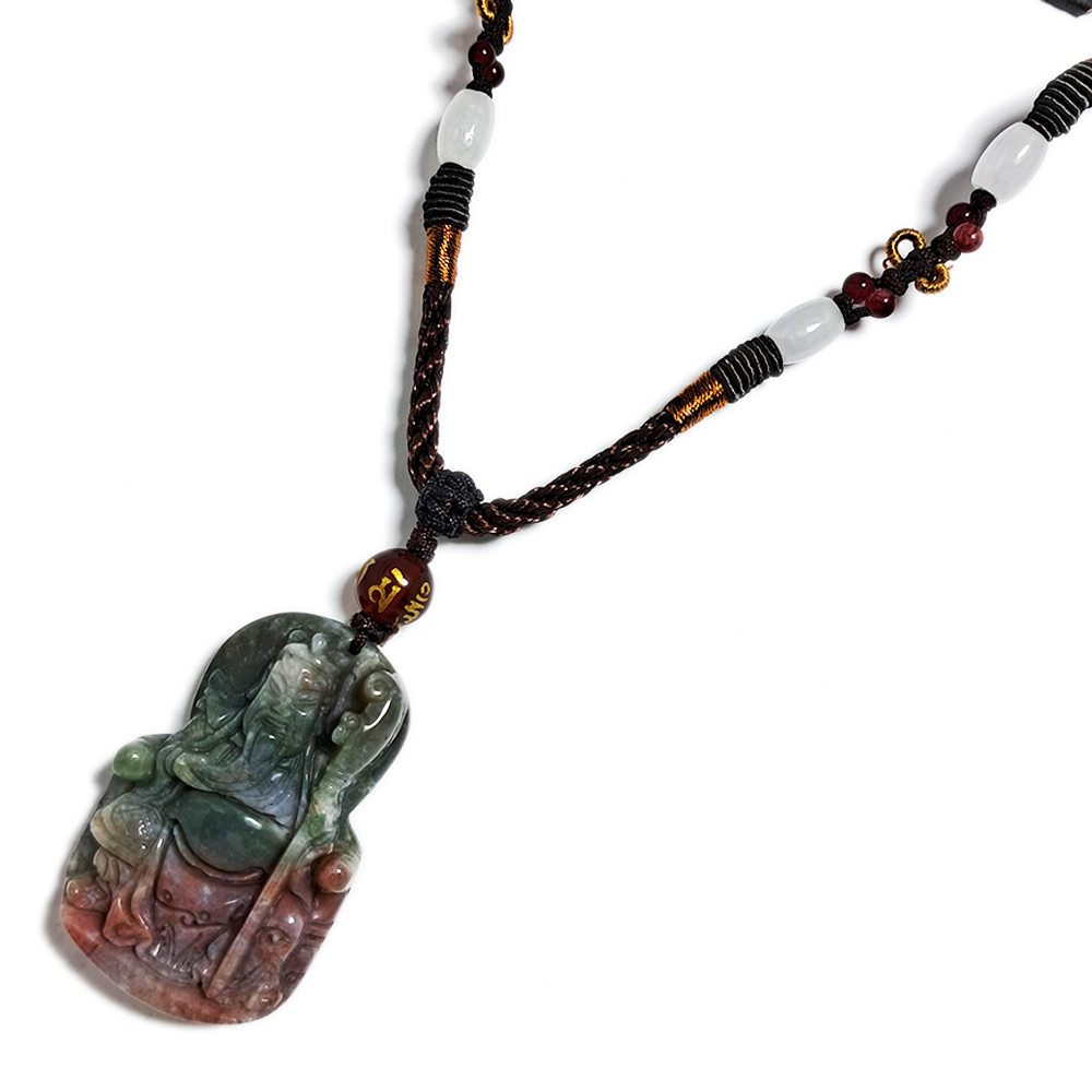 關聖帝君{印度瑪瑙}項鍊【十方】137620