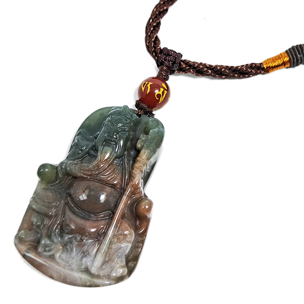 關聖帝君{印度瑪瑙}項鍊【十方】137616