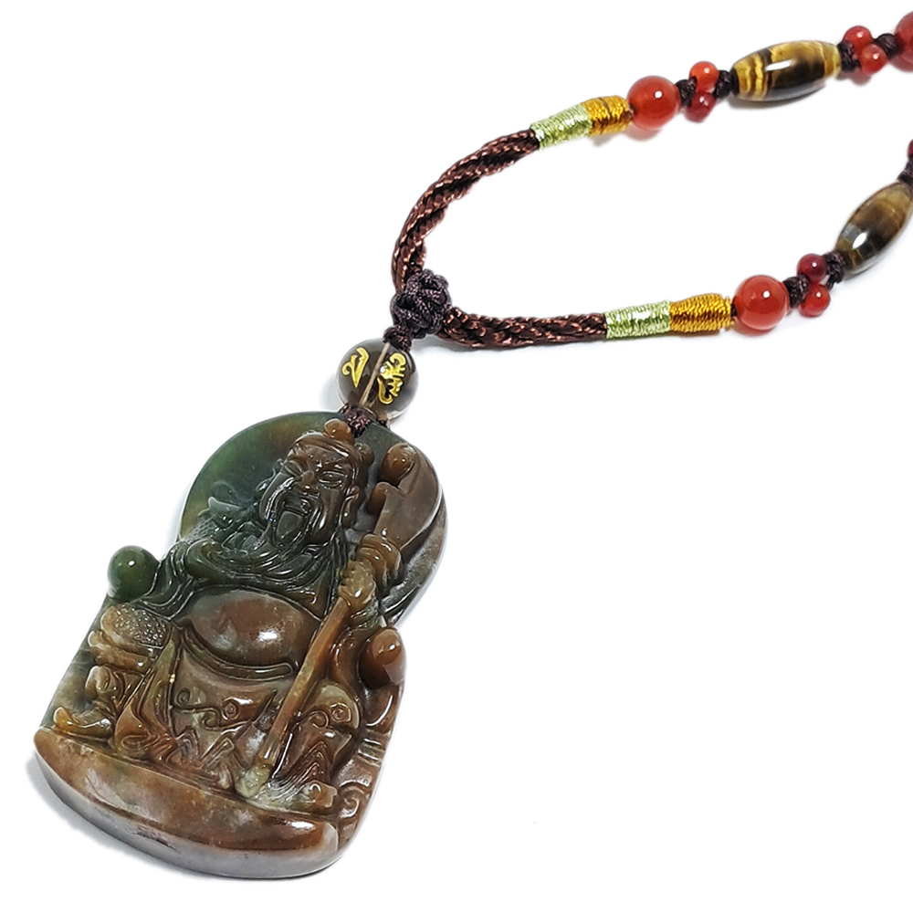 關聖帝君{印度瑪瑙}項鍊【十方】137838