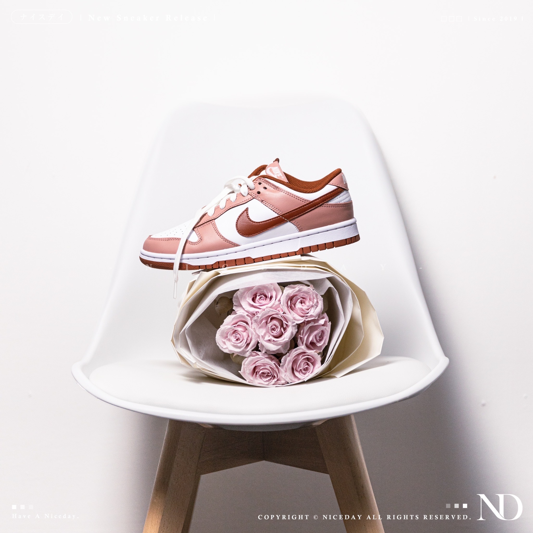 NICEDAY 代購 Nike Dunk Low Red Stardust 星辰粉 紅 白 粉 女款 FQ8876-618