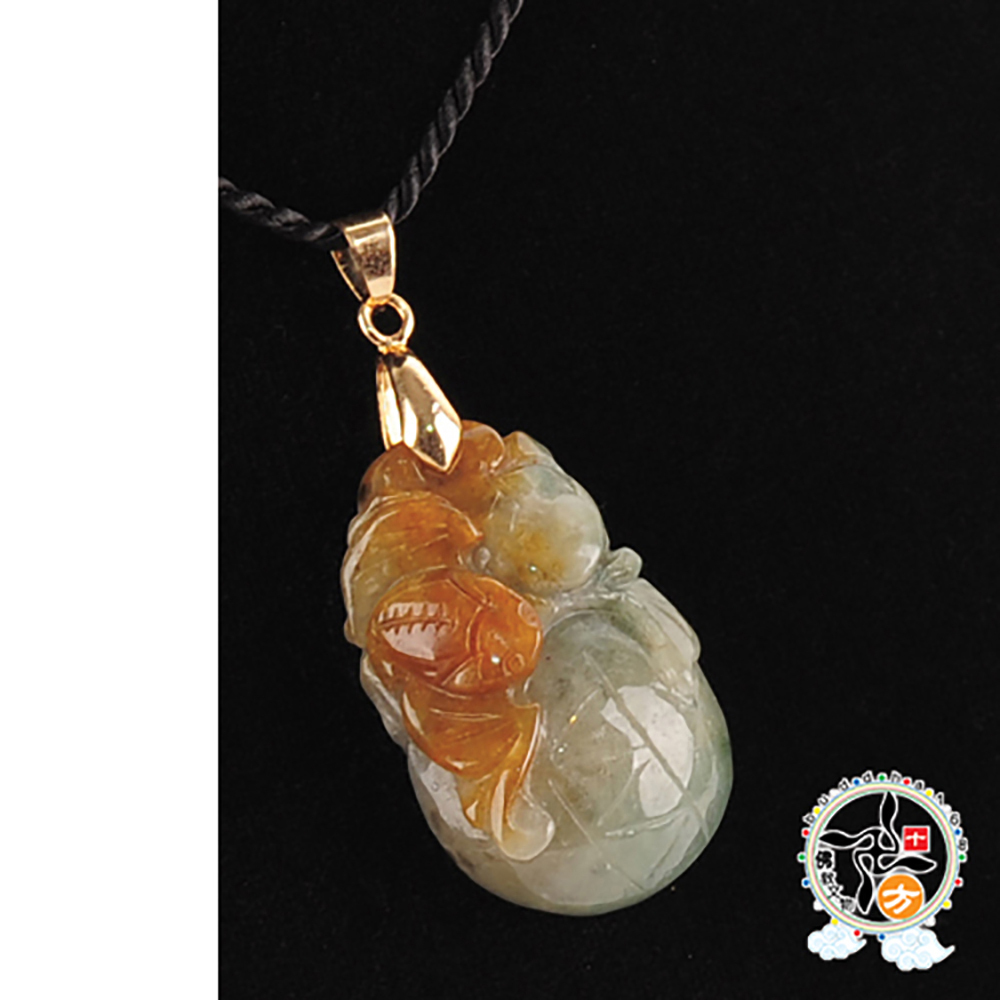 貔貅三彩玉+黑繩項鍊【十方】142138