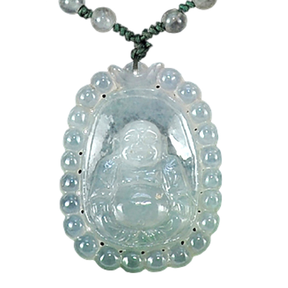 彌勒佛冰清緬甸玉項鍊【十方】142566