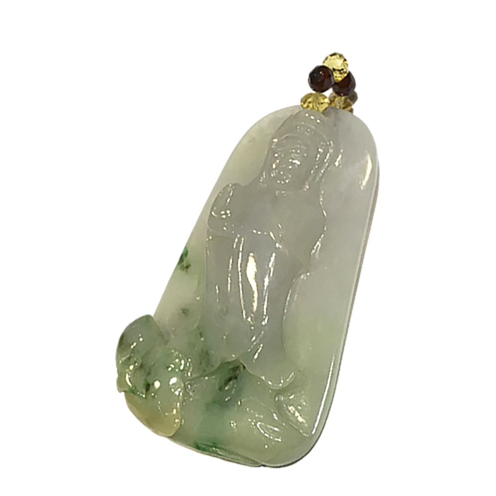 觀音玉珮 三彩5.5*3.2*0.7公分【十方】143620