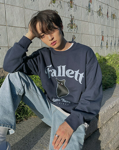 韓國代購｜FALLETT 黑貓印花 長袖衛衣 (限時勁減!)