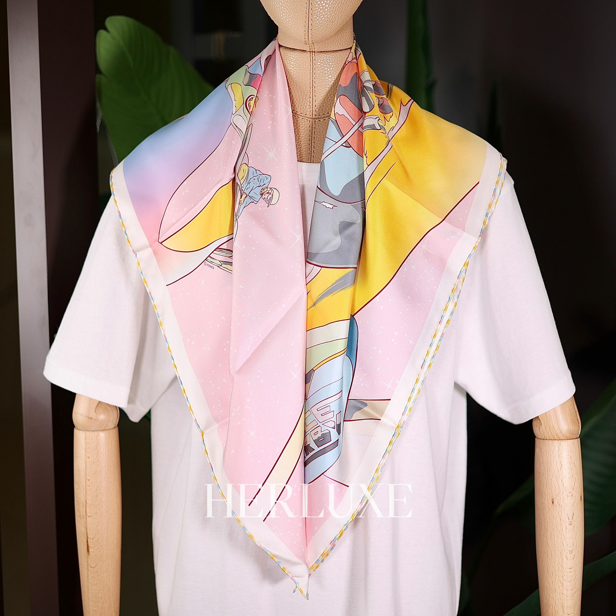 Scarf 100% soie 90 x 90cm