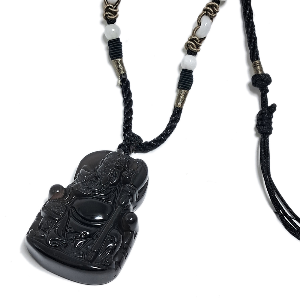 關聖帝君{黑曜岩}項鍊【十方】143554