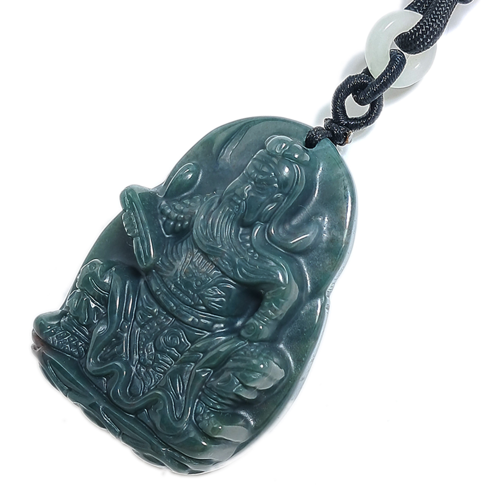 關聖帝君 持春秋 七彩玉中國結項鍊【十方】145342