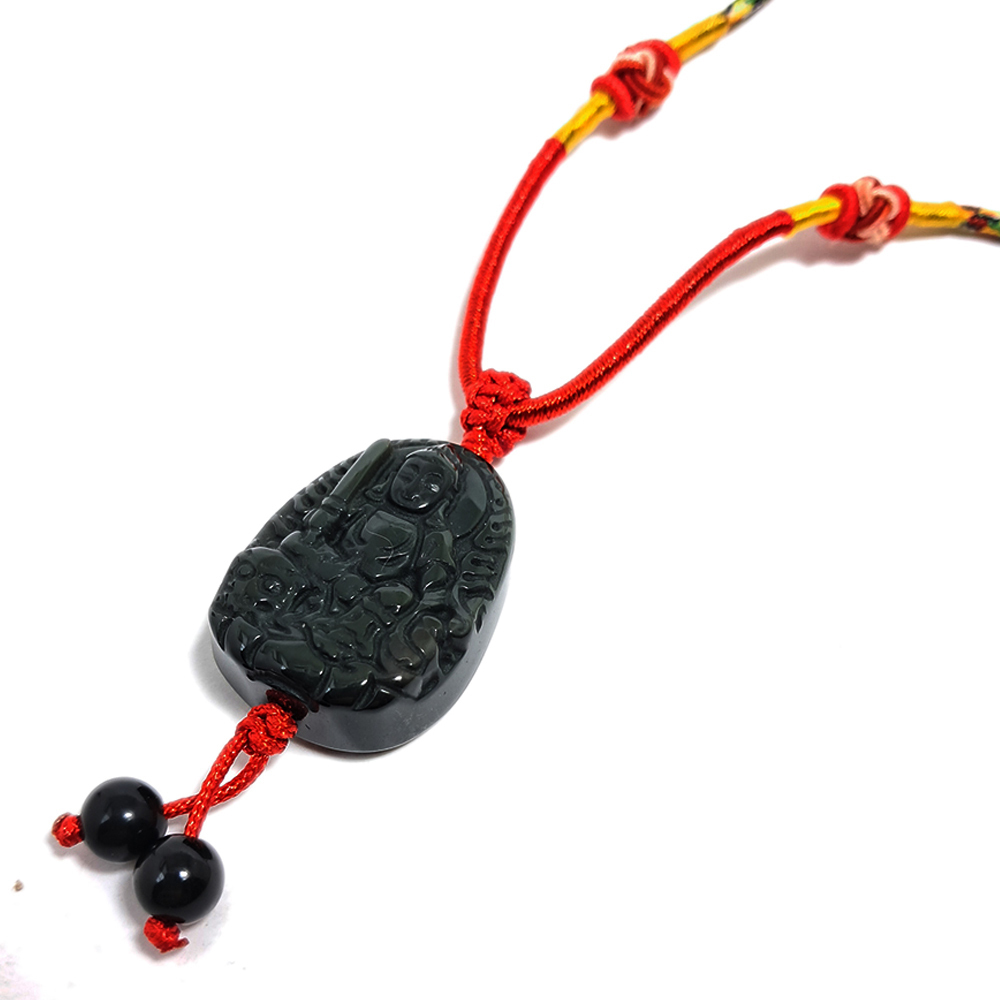 文殊菩薩{彩虹黑曜石}項鍊【十方】147918