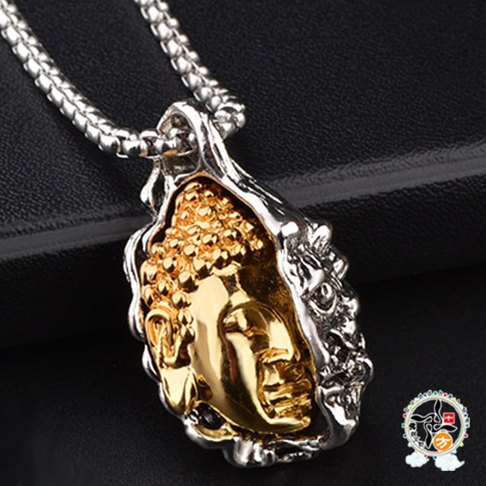 佛魔一念之間 鈦鋼項鍊 金色【十方】149455