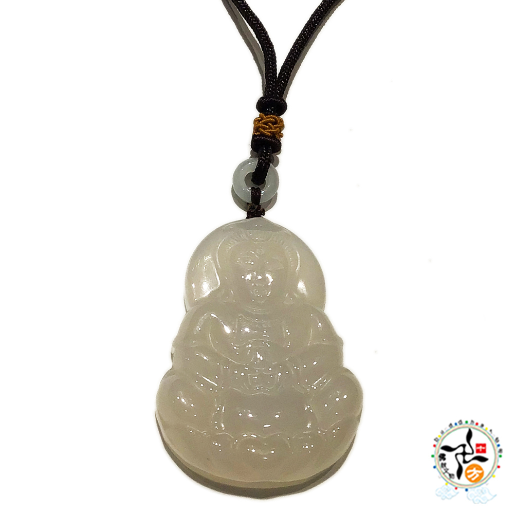 寶瓶觀音 白玉髓 褐色中國結項鍊【十方】149716