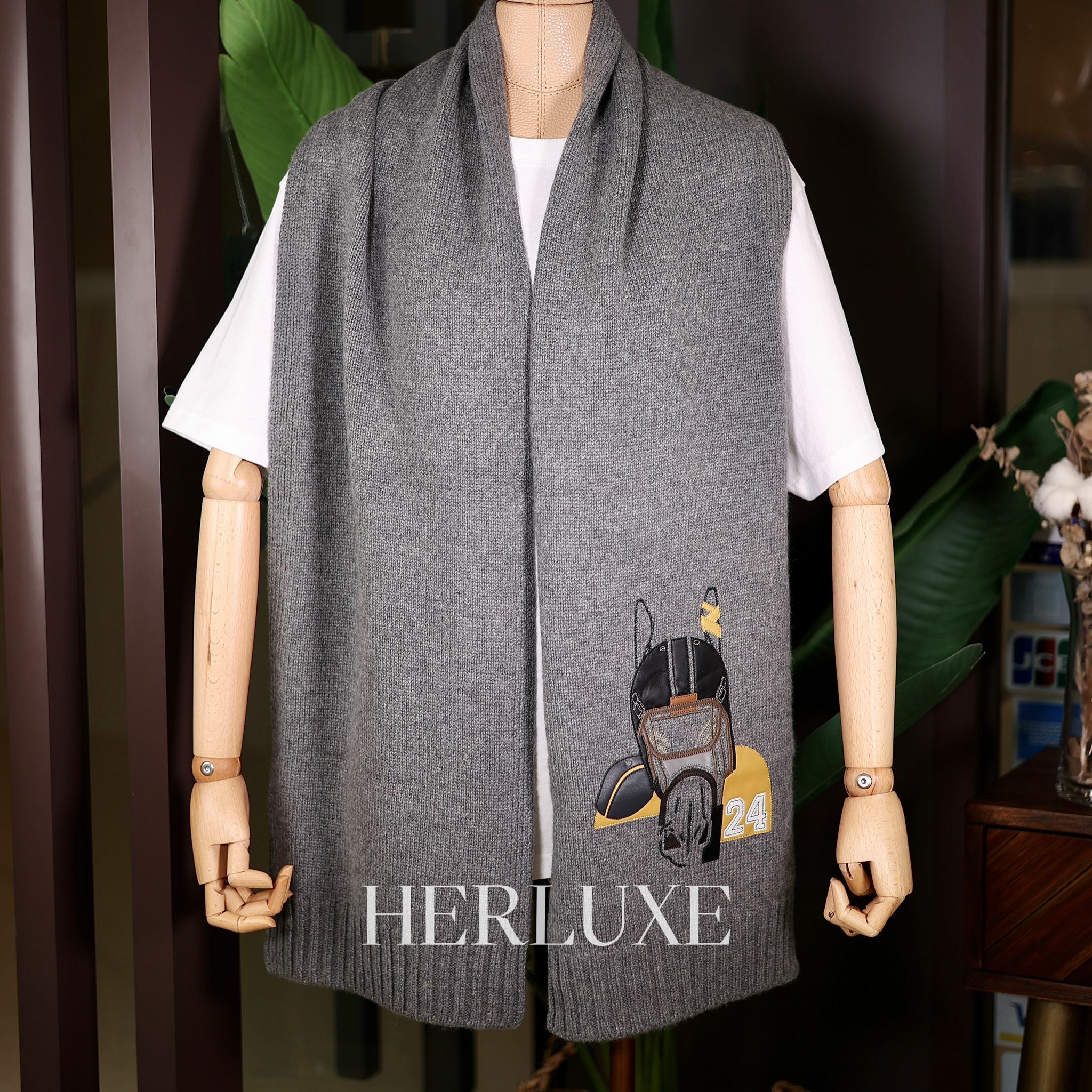 Patch Cuir Quarterb'H muffler flanelle