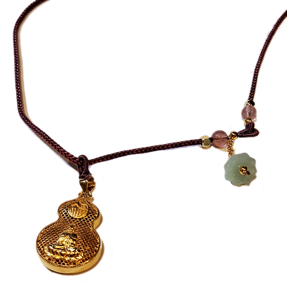 本師釋迦牟尼佛 葫蘆沙金項鍊【十方】151270