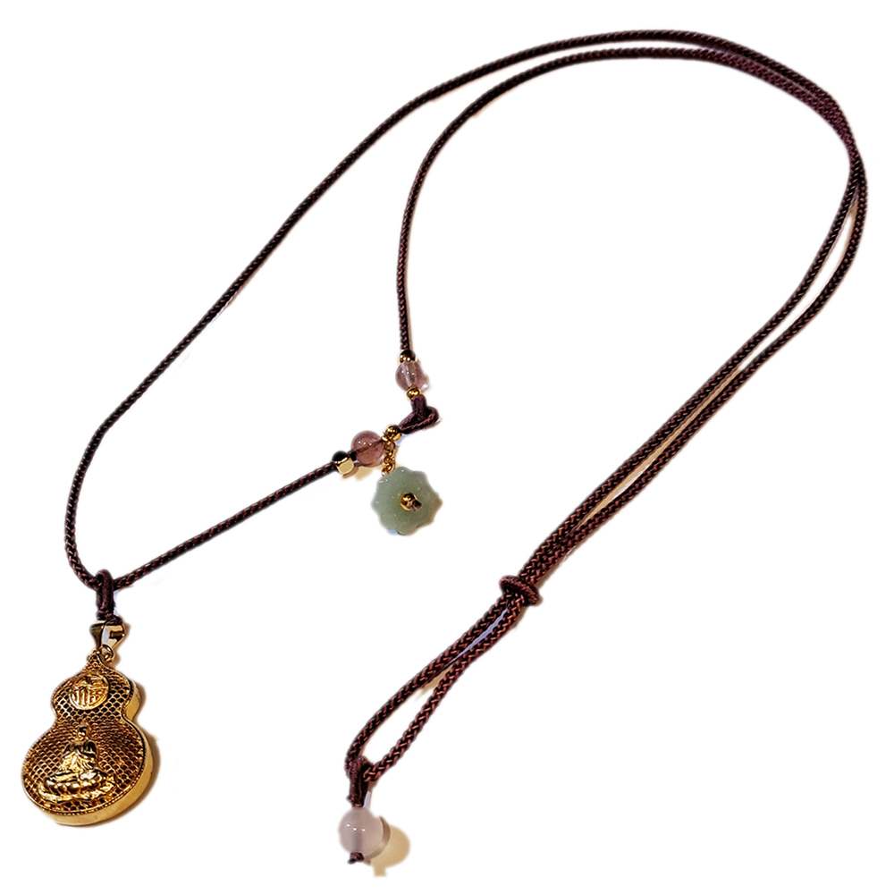 本師釋迦牟尼佛 葫蘆沙金項鍊【十方】151270