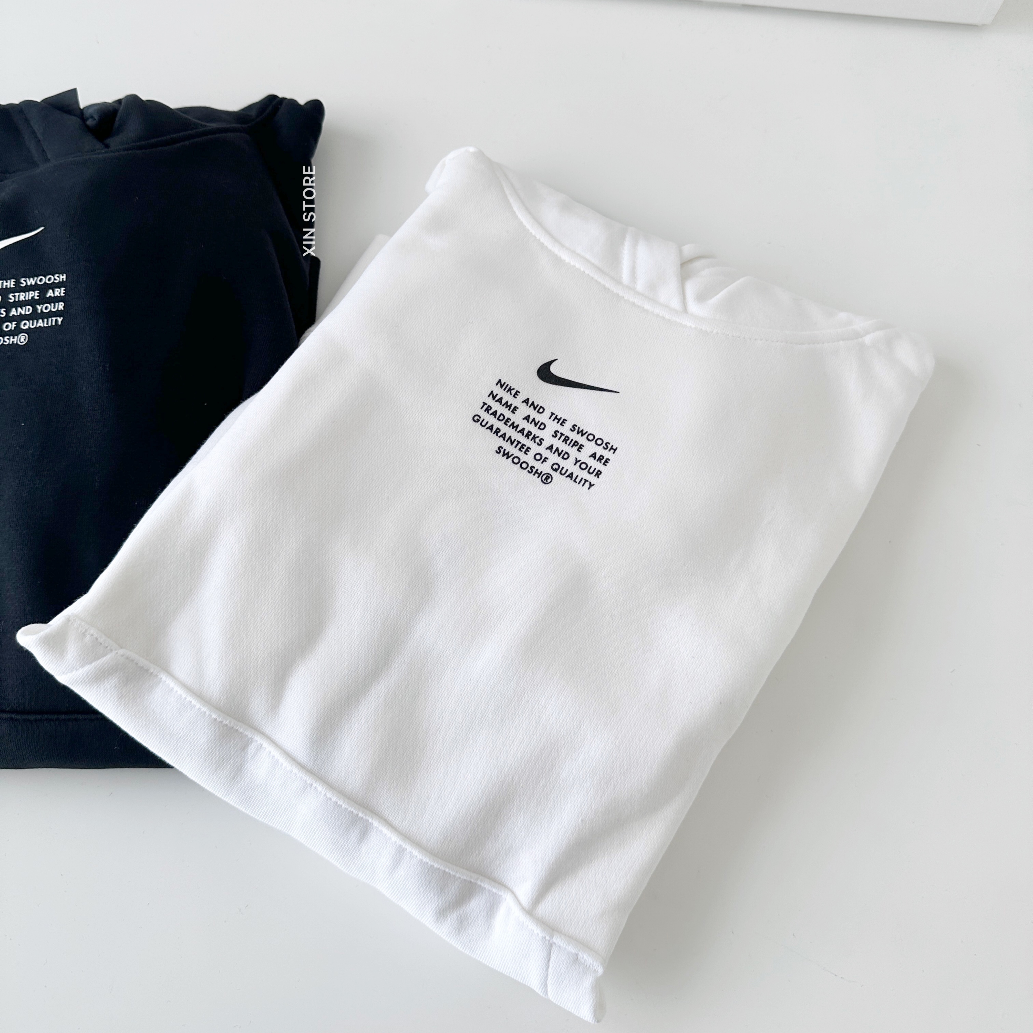 【現貨】Nike NSW Swoosh Hoodie 連帽 帽Tee 小勾 文字 黑 白 #女款