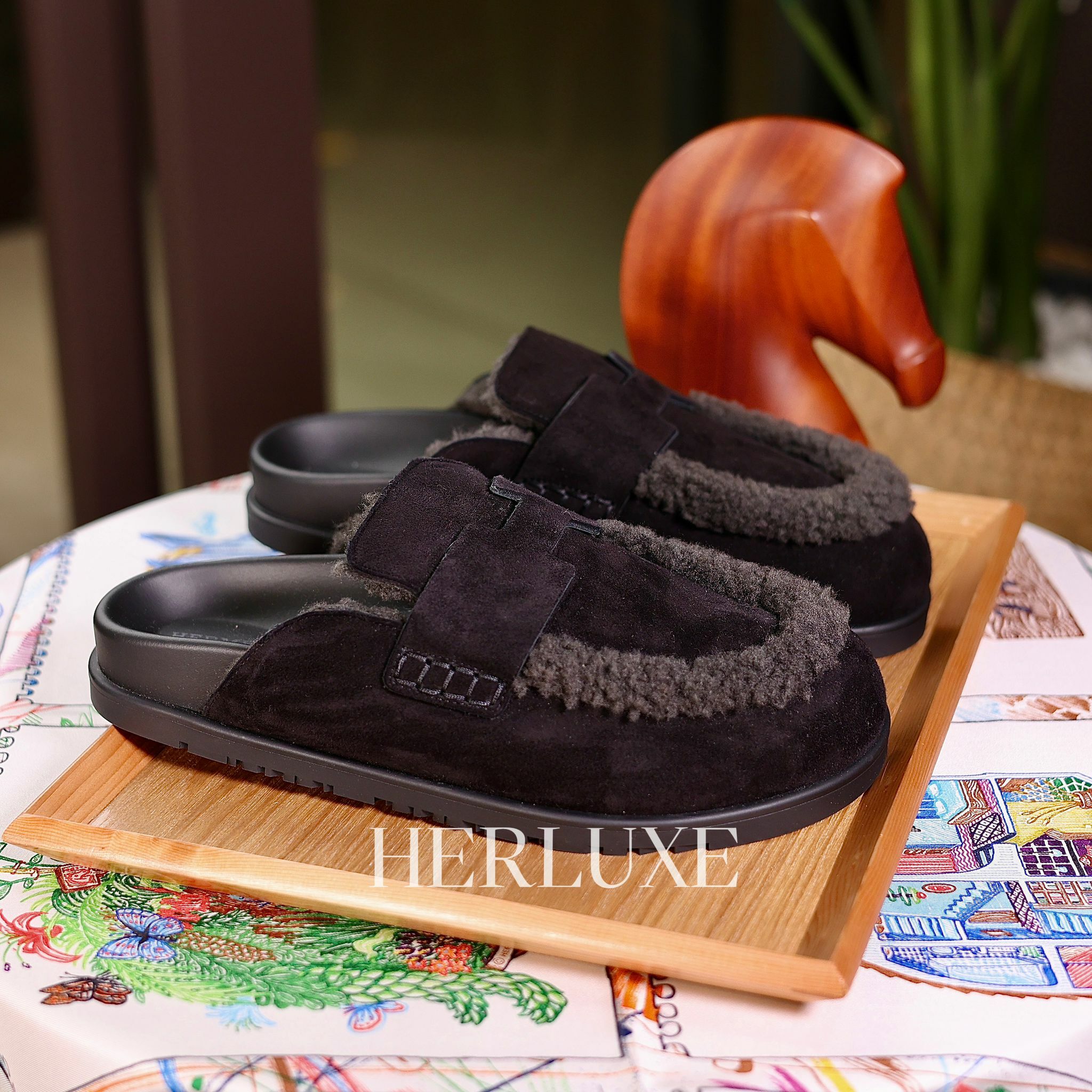 Go mule sandal noir【 可預訂鞋碼 】