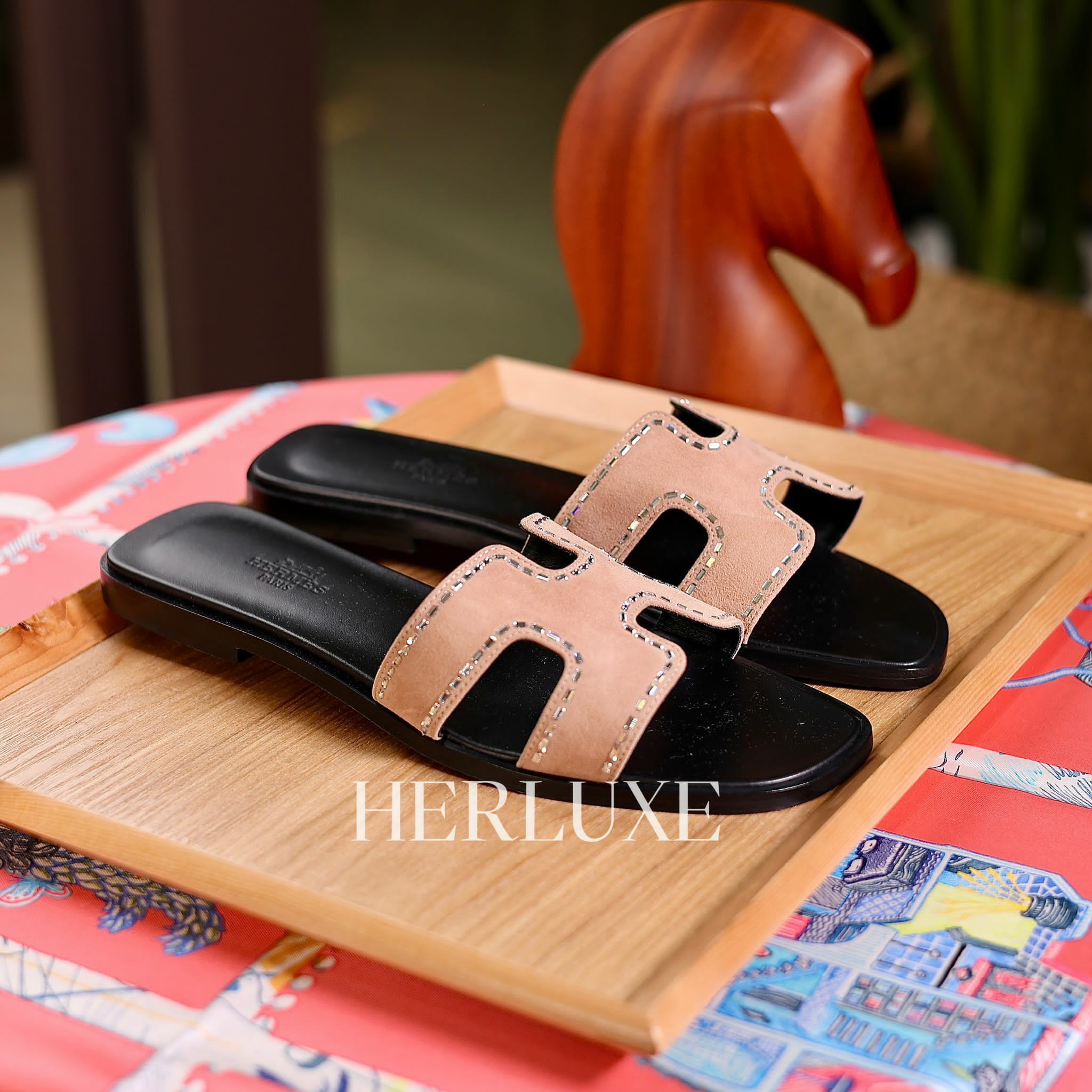 Oran sandal rose perle size 37.5 有鑽