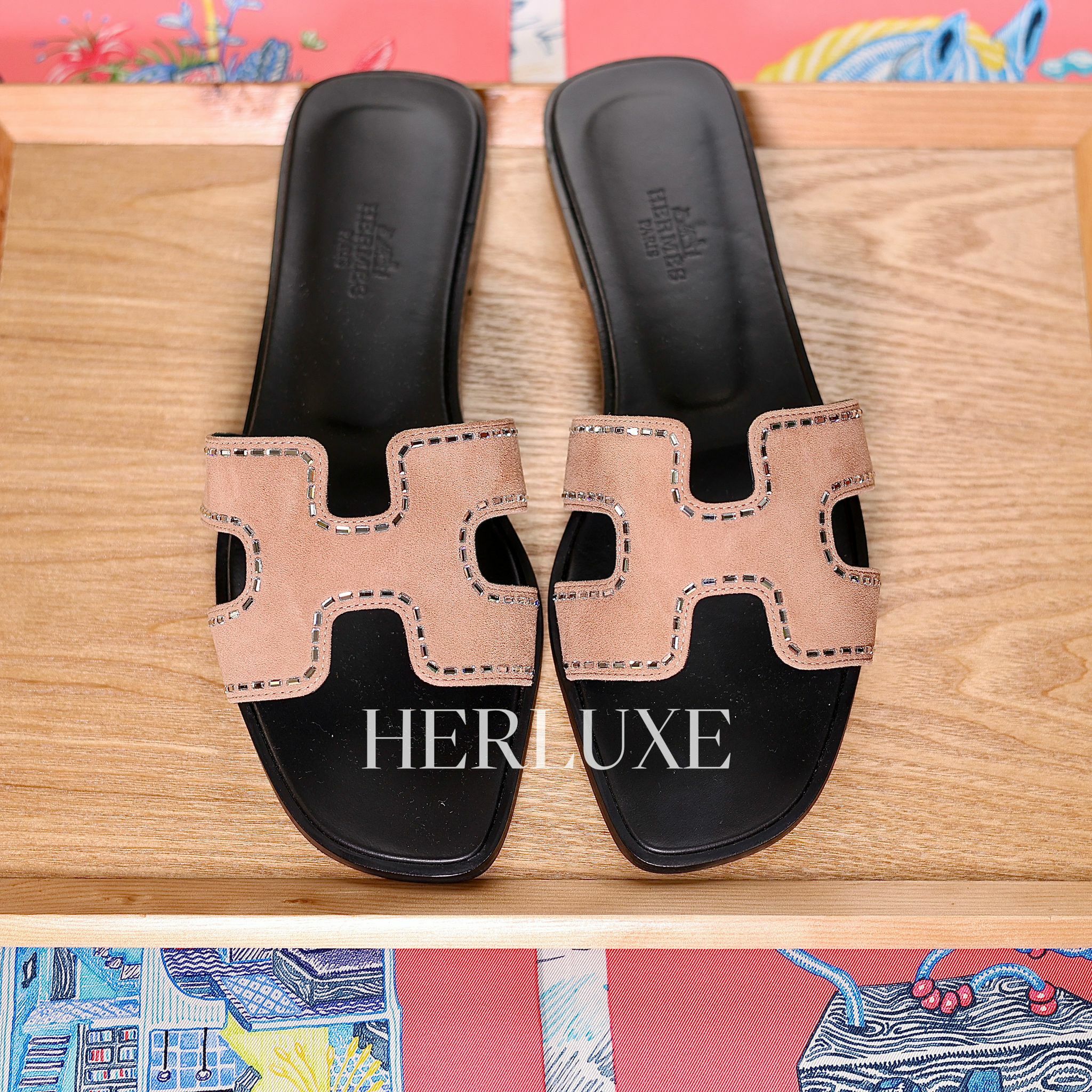 Oran sandal rose perle size 37.5 有鑽