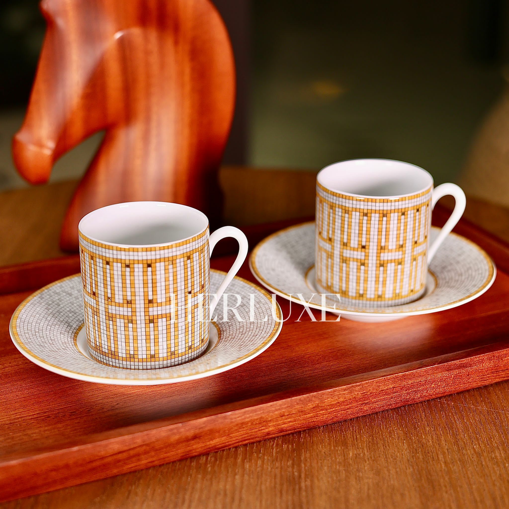 Mosaïque au 24 or tea cup and saucer 咖啡杯碟套裝