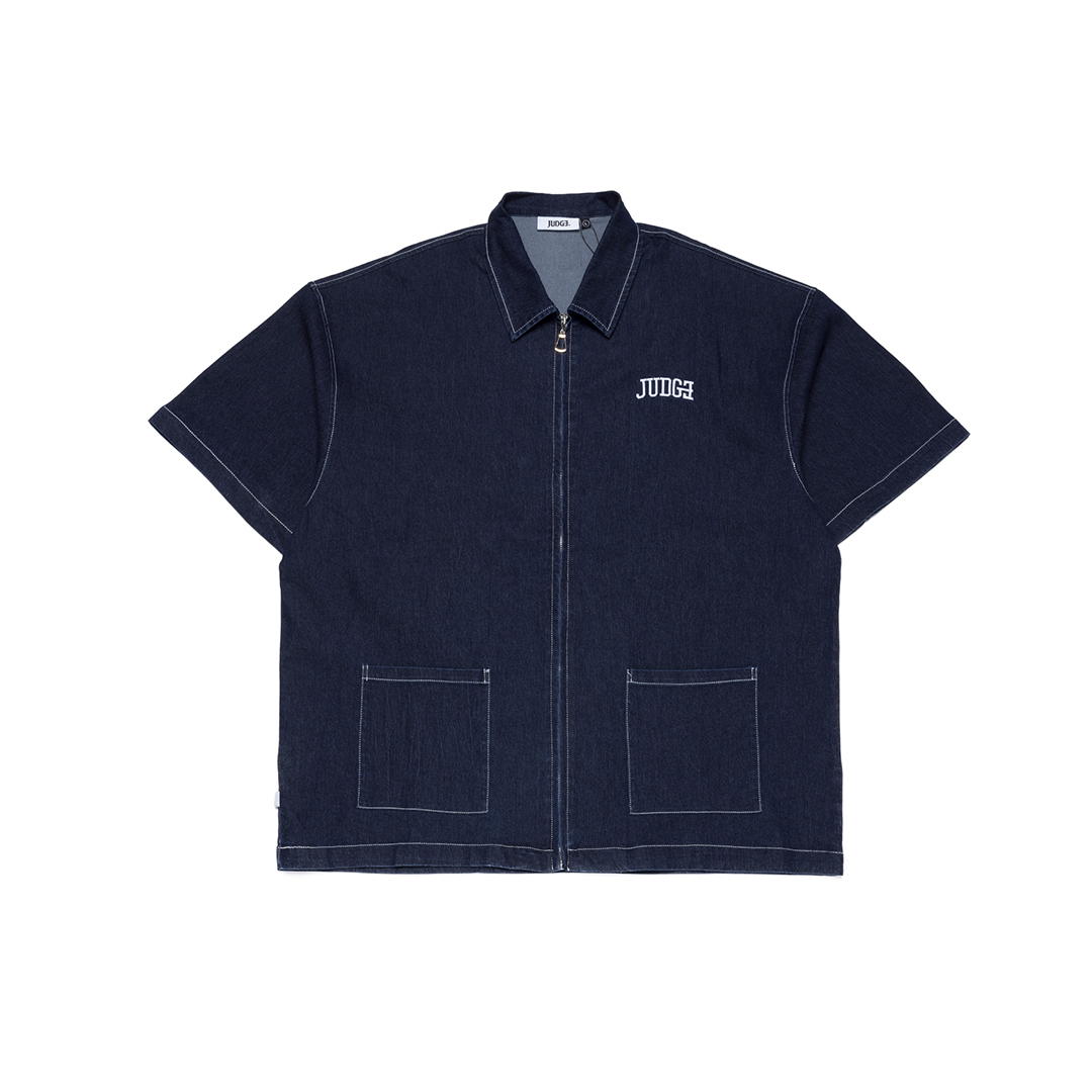 JUDGE®️23 DENIM ZIP UP S/SHIRT