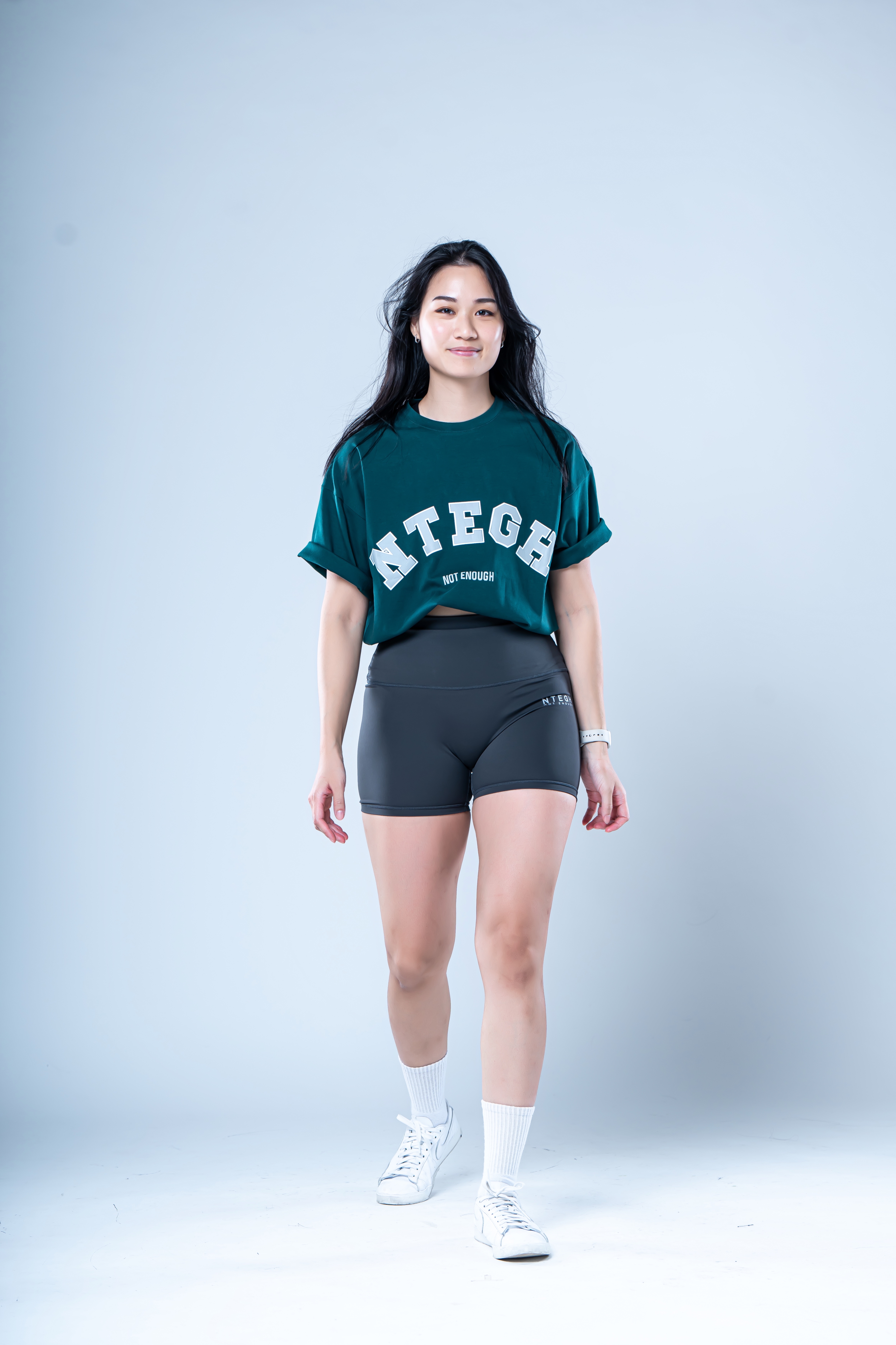 NOT ENOUGH Sliver Flash Oversize Pump Tee