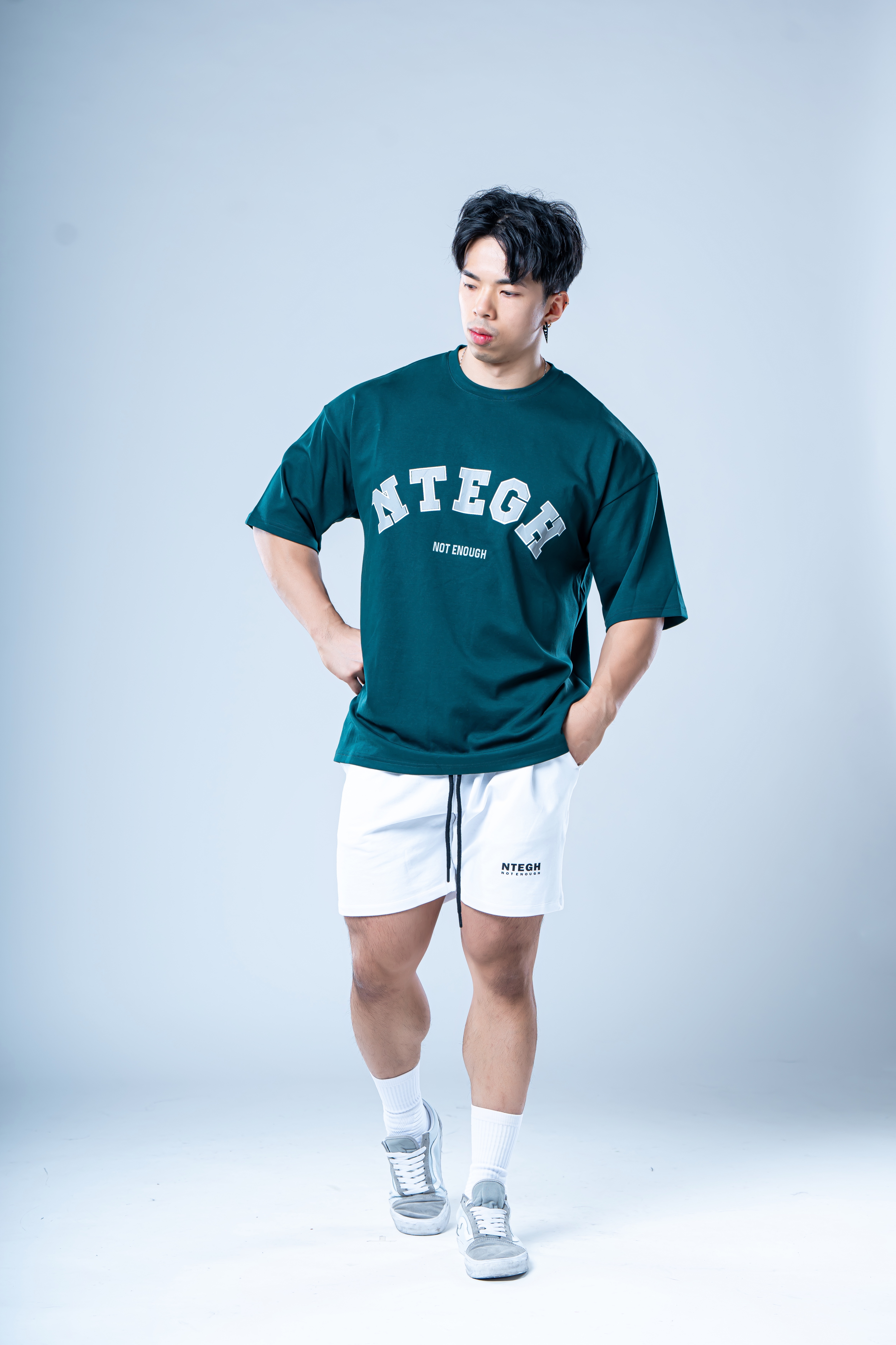 NOT ENOUGH Sliver Flash Oversize Pump Tee