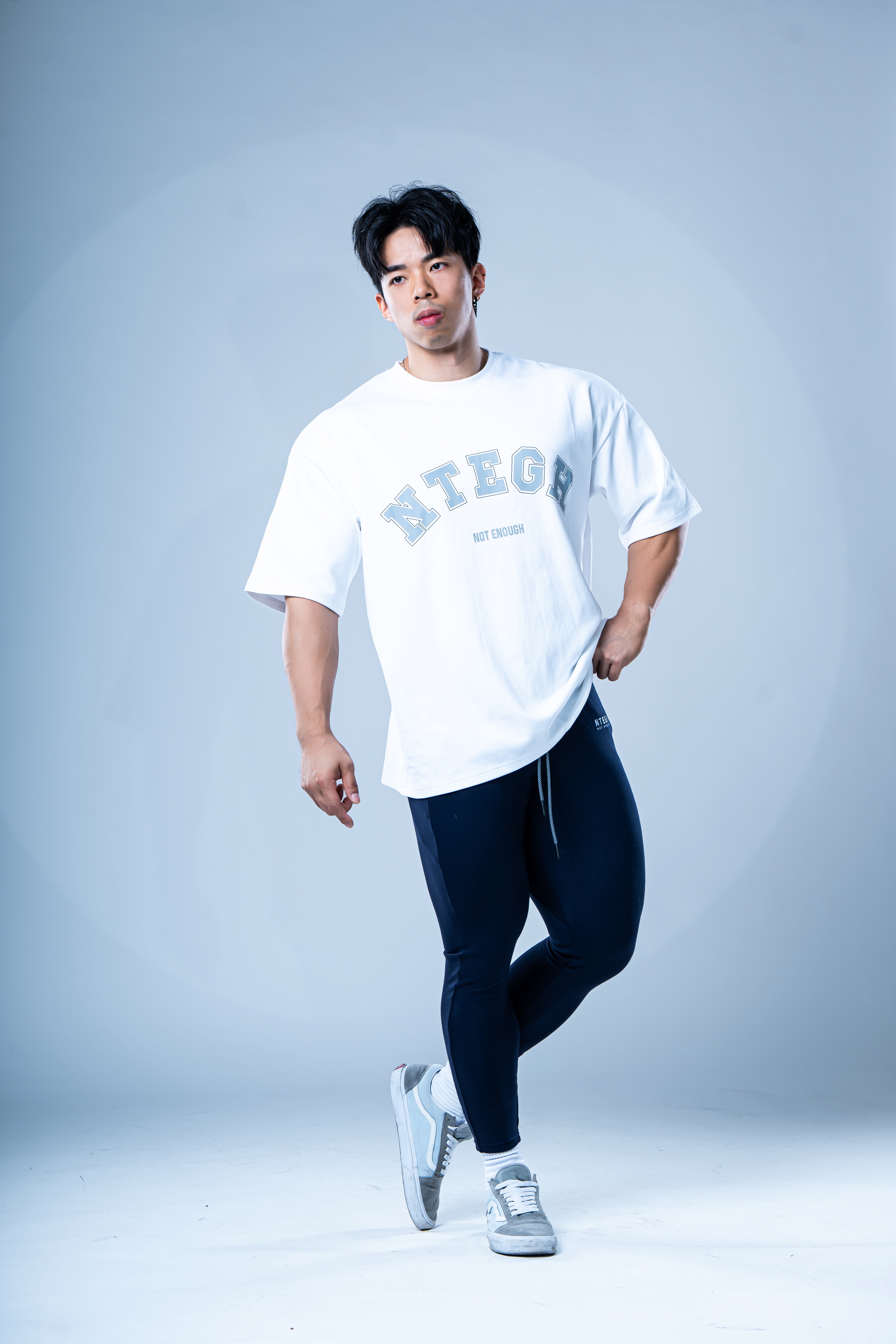 NOT ENOUGH Sliver Flash Oversize Pump Tee